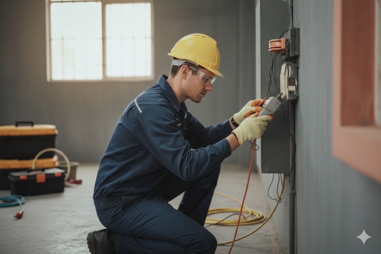 Tradesperson in a calm work environment